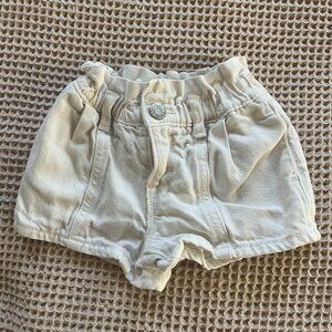 Gap denim shorts 6-12Mo white